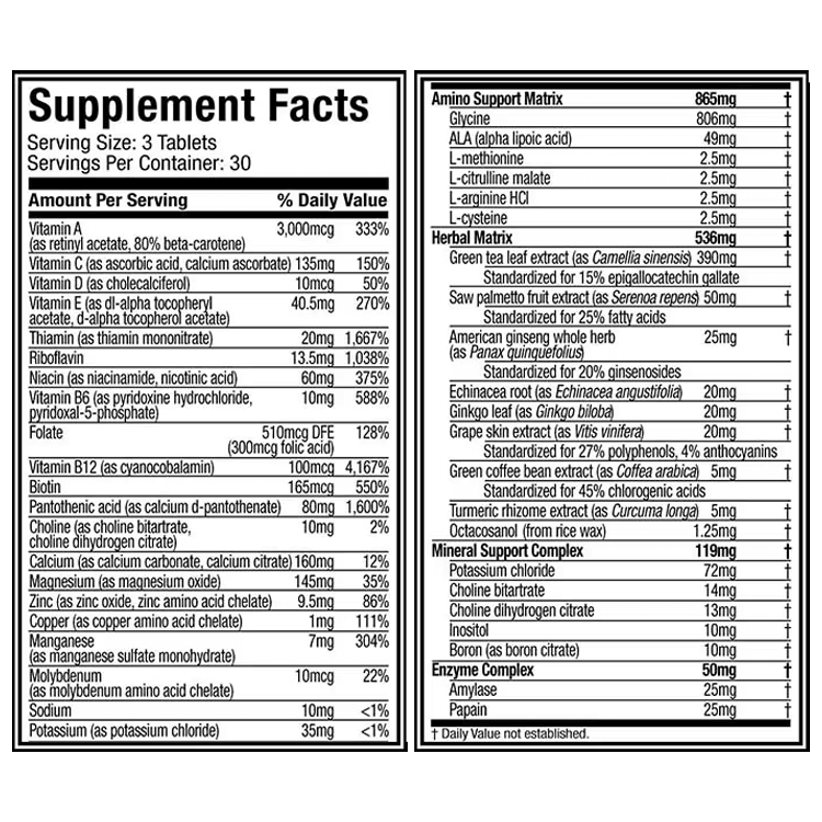 Muscletech Platinum Multivitamin